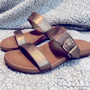Aetrex Mimi Bronze Orthopedic slip on sandal 7